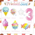 thumbnail image 2 of Set de globos PRELITER Pink Ice Cream para fiesta de tercer cumpleaños, 2 of 7