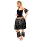 thumbnail image 2 of 1 juego de falda hawaiana con bandas para brazos y piernas para mujer, falda de hierba para fiesta luau, decoraciones para fiesta (negro), 2 of 7