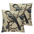 thumbnail image 2 of JRXY Decorative Throw Pillow Covers Spring Flower Bird Butterfly Pillow Cases Cushion Cases Burlap Toss for Living Room,Couch and Bed (Flower and Bird) 2pcs 12x12in, 2 of 6