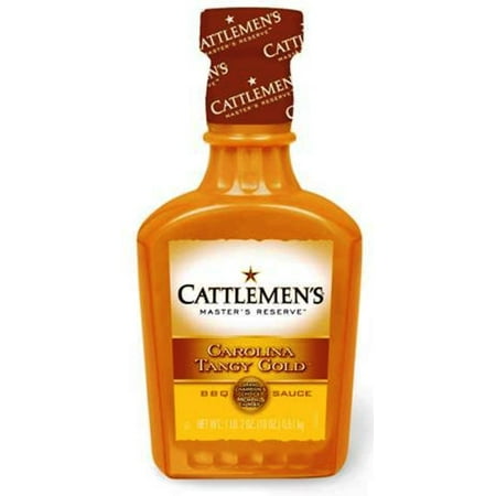 12 PACKS : Cattlemen's Barbecue Sauce, Carolina Tangy Gold, 18-Ounce Plastic
