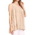 thumbnail image 4 of Sakkas Boho Love Sleeveless Blouse - Bittersweet - One Size, 4 of 6