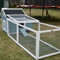 thumbnail image 3 of Seny Garden Window Wooden Chicken Coop Rabbit Hutch Cage with Run and Nesting Box W103*D39.4*H32.5, 3 of 6