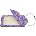 thumbnail image 2 of Fuzoiu Pugs and Flowers Print Premium Leather Luggage Tag,Travel Accessory,Luggage Tag for Suitcase Baggage Handbag Travel Bag,Name Card & Privacy Cover-2 PCS, 2 of 5