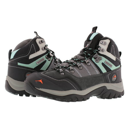 Pacific Mountain Ascend Women's Waterproof Hiking Backpacking Mid-Cut Grey/Black/Turquoise Boots Size