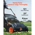 thumbnail image 2 of KFFKFF Push Lawn Sweeper, 21 inch Leaf & Grass Collector with 3.5 cu. ft. Mesh Collection Bag and Dual Spinning Brushes, 2 of 9