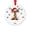 T, variant on Fievgin Christmas Ornament 2026, Letter Z Initial Decoration with Santa Hat for Tree & Gift