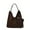 Coffee, variant on Otqutp Suede Tote Bag for Women Trendy Suede Shoulder Bag Fall Suede Purse Shoulder Bag for Daily Use Soft Shoulder Bag(Black,One Size)