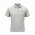thumbnail image 6 of Liweisiy Short Sleeve Shirts For Mens Lapel Collar Embroidery Breathable Lightweight Tees Daily Golf Sports Shirts Gray 5XL, 6 of 7