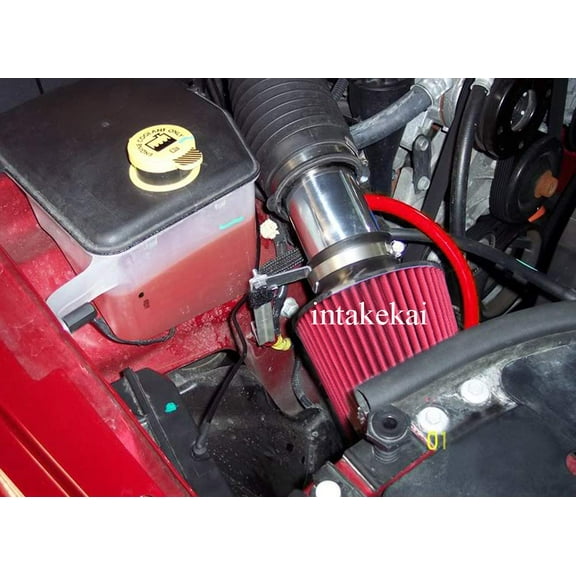 2005 2006 2007 JEEP COMMANDER & GRAND CHEROKEE 3.7 3.7L V6 4.7 4.7L V8 ENGINE AIR INTAKE KIT SYSTEMS (RED)