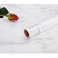 thumbnail image 5 of WOVTE Marble Wallpaper Granite Gray&White Paper Roll 23.6" x 118" Kitchen Countertop Cabinet Furniture is Renovated Thick PVC Easy to Remove Without Leaving Glue Upgrade, 5 of 7