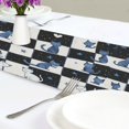 thumbnail image 4 of Yayeee Table Runner 90 inches Long Home Kitchen Dinning Party Decoration, Blue Cat Stars, 4 of 7