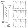 thumbnail image 4 of HOMEMAXS  20 Sets Cabin Hook Door Metal Latch over Hanger Hooks Silver, 4 of 8