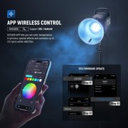 Neewer CB100C 130w RGB LED Video Light, APP/2.4G Control 360° Full Color 2700K-6500K 27000lux/m COB Bowens Mount Silent Continuous Output Lighting TLCI/CRI97+ 17 Scenes for Video Recording