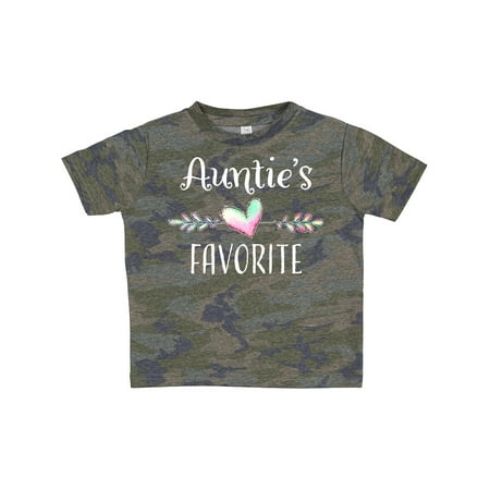 

Inktastic Aunties Favorite- Heart Grandchild Gift Toddler Boy or Toddler Girl T-Shirt