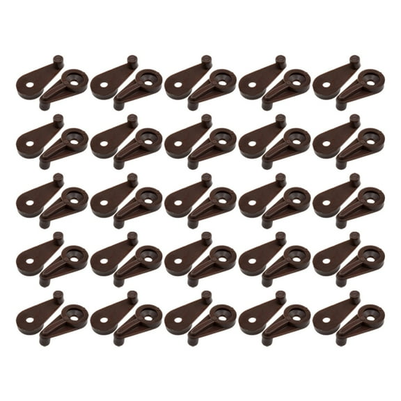 Glass Door Retainer Clips Kit For 4Mm Clamps With Metal Screws (Brown) -50Pcs