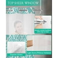 thumbnail image 4 of No Hook Shower Curtain with Snap in Liner, Summer Gradient Teal Ocean Coral Coastal Hotel Shower Curtains for Bathroom, Washable Shower Curtain Liner Set with Mesh Top Window, 66"x72", 4 of 6