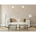 thumbnail image 2 of Living District Nyomi 24" 2-Light Metal/Glass Chandelier in Brass/White, 2 of 7