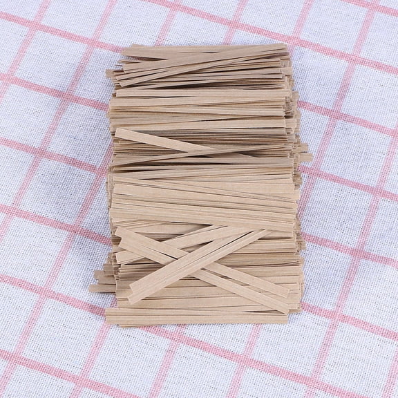 GOOHOCHY 1000Pcs Bread Bag Ties Khaki Iron Tie Secure Packaging Wire Shape Metallic General Users