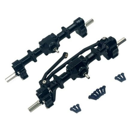 Kokiya 1/16 RC Car Front and Rear Axle DIY Accessories Replacements for C14 B14 C74 Black