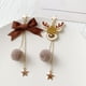 thumbnail image 5 of pendientes colgantes de navideño con nudo de mariposa, colgante de estrella, gota de material acero inoxidable para dama, chapado en oro, elegante, Yinane Pendientes colgantes, 5 of 8