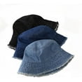 thumbnail image 4 of YooGuoGuo Women Denim Bucket Hat Retro Fringed Casual Caps, 4 of 4