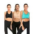 thumbnail image 1 of YouLoveIt 1/3/5 pack Racerback Sports Bra Seamless Sports Bra Adjustable Strap and Removable Pad Tank Top Active Gym Yoga Workout Sports Bras, 1 of 7
