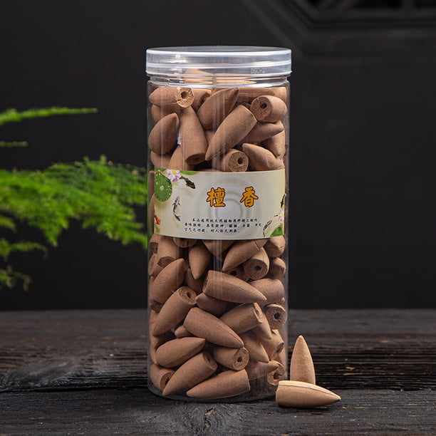 Xiao Hua 168 conos de incienso de reflujo con aromas naturales, conos de incienso de cascada para spa, yoga, relajación, sándalo