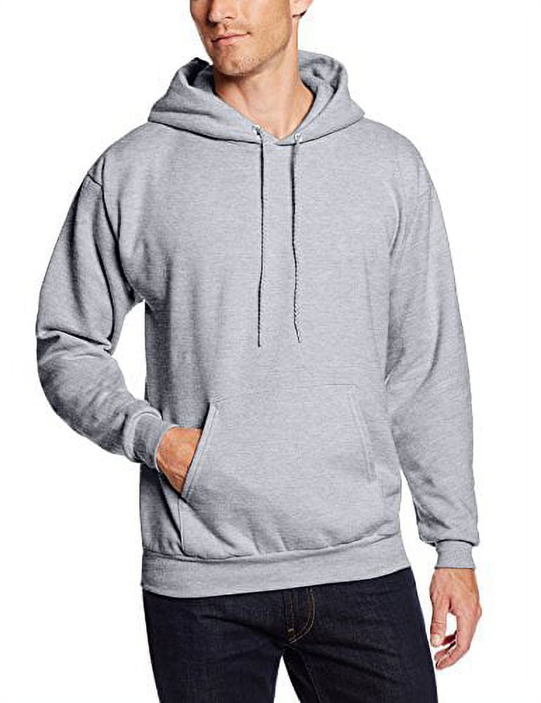 Hanes Men s Pullover EcoSmart Fleece Hoodie Light Steel Large