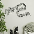 thumbnail image 3 of DecMode Black Metal Notes Musical Notes Wall Decor, 3 of 13