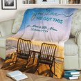 thumbnail image 3 of Personalized Couple Blanket – “You & Me We Got This” Custom Name & Date Throw, Romantic Beach Sunset Design, Anniversary Wedding Gift- Sherpa-60x80, 3 of 4