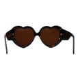 thumbnail image 3 of Womens Oversize Iconic Thick Plastic Arm Heart Sunglasses Tortoise Brown, 3 of 4