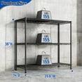 thumbnail image 3 of 3- Shelf Metal Shelving Unit Adjustable Storage Shelves Heavy Duty Garage Shelving Steel Wire Shelving for Laundry Bathroom Kitchen Pantry Closet Garage Black, 35.6Wx14Dx36H, 3 of 8