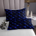 thumbnail image 3 of Erosebridal Neon Geometric Coverlet Set Twin, Blue Abstract Bedding Set, Futuristic Honeycomb Decor, 3 of 5
