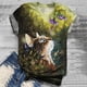 thumbnail image 1 of Pntutb Tallas grandes Mujer Manga corta 3D Animal Impreso O-cuello tops Camiseta Blusa Pntutb Pntutb-8791, 1 of 5