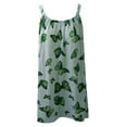 thumbnail image 2 of Fangasis Ladies Short Mini Drsses Butterfly Print Summer Beach Sundress Sleeveless Slip Dress Women Sexy Cover Up Loose Party Green XL, 2 of 4