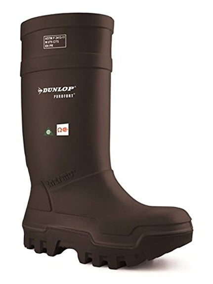 Orange Dunlop Thermo Safety Wellington Boots Insulated Steel Toe Cap 