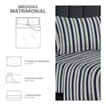 thumbnail image 2 of Juego De Sábanas Mainstays Matrimonial Rayas Azul, 2 of 4