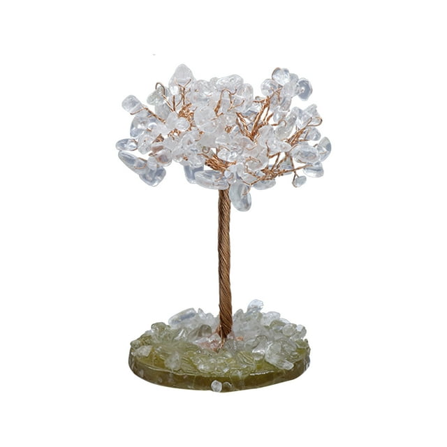 Agiferg Natural Quartz Crystal Money Tree Natural Healing Crystal Gemstone Bonsai Tree