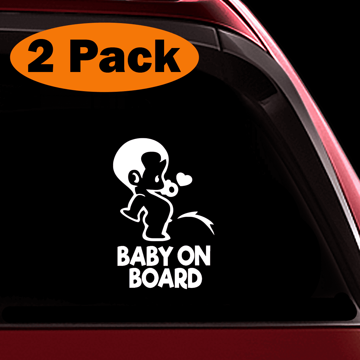 "BABY ON BOARD" Boy Girl Sticker Baby Cute Window Decal Vinyl Anime Mario Kids 