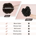 thumbnail image 3 of Claw Clip Messy Bun Hair Piece Real Human Hair Buns Wavy Curly Updo Hair Buns Claw Clip Ponytail Hairpieces Hair Scrunchie with Clip for Women, 3 of 6