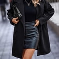 thumbnail image 4 of Ladies Coat Long Winter Jacket - Transitional Jacket Turn Down Collar Elegant Fleece Jacket Chic Winter Coat, 4 of 5