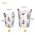 thumbnail image 3 of Sikiie Sea Horse And Corals1 Print Round Dirty Clothes Basket, Waterproof Standing Foldable Storage Basket, for Laundry Room, Bedroom, Bathroom Storage-Medium, 3 of 6