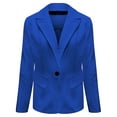 thumbnail image 5 of Baberdicy Blazer Jackets for Women, Women's Autumn and Winter Long Sleeved Button Solid Color Cardigan Small Suit Jacket Womens Blazer Blue, 5 of 6