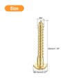 thumbnail image 2 of Uxcell Wood Screws M4 x 30mm Slotted Round Head Brass Self-Tapping Screw WoodWorking Screw 40 Pack, 2 of 6