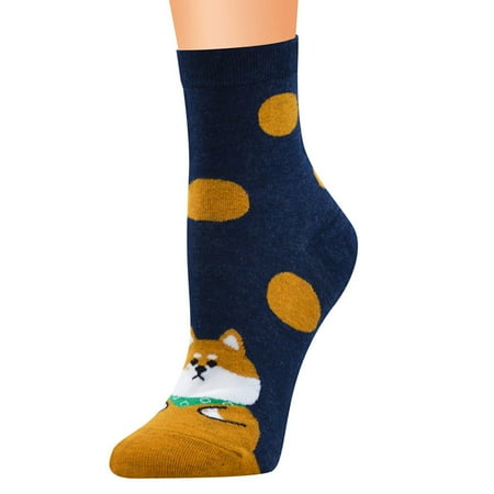 

3 Pairs Socks for Women Women Casual Animal Dot Print Cotton Pattern Lady Socks Tube Comfortable Socks Womens Socks