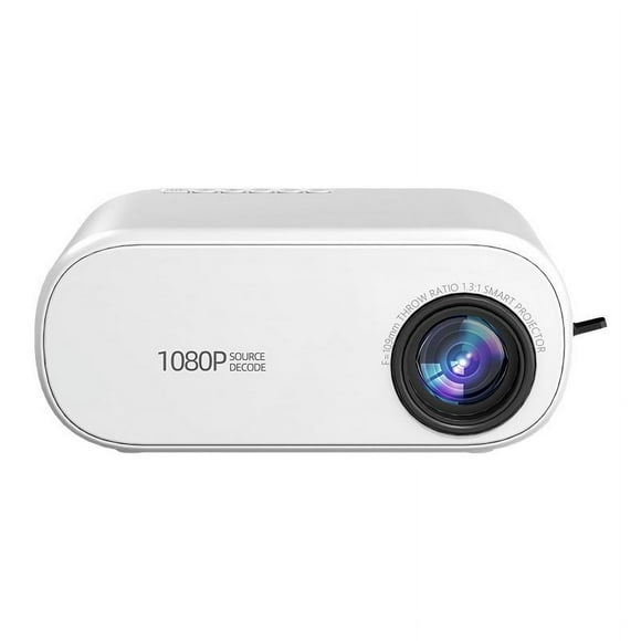 Mistaha Miniature Portable Palm Projector Q10H US Version - High Definition LCD Display, 1000:1 Contrast, 1280*720 Resolution, 1.3:1 Projection, Glass Lens, 40-100" Screen, LED Light Source, 30K hrs