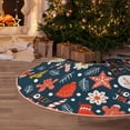 thumbnail image 6 of Daiia Holiday Christmas Cookies Drawing Merry Christmas Tree Skirt , Xmas Large Lace-up Tree Skirt, Santa Snowflakes Rustic Home Decorations New Year Party Farmhouse Decor-30", 6 of 7