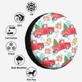 thumbnail image 6 of Kll Watercolor Red Truck And Fir Tree Tire Cover,Universal Wheel Tire Cover For Trailer, Rv, Suv, Truck,Camper And Many Vehicle,(14 Inch), 6 of 7