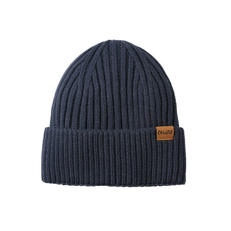 

Gorro Inverno Redondo Homem E Mulher Simples E Versátil Malha Lã Aba Acolchoado Dupla Camada Exterior