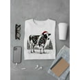 thumbnail image 3 of Festive Christmas Cow Lights T-shirt Men's, 3 of 4